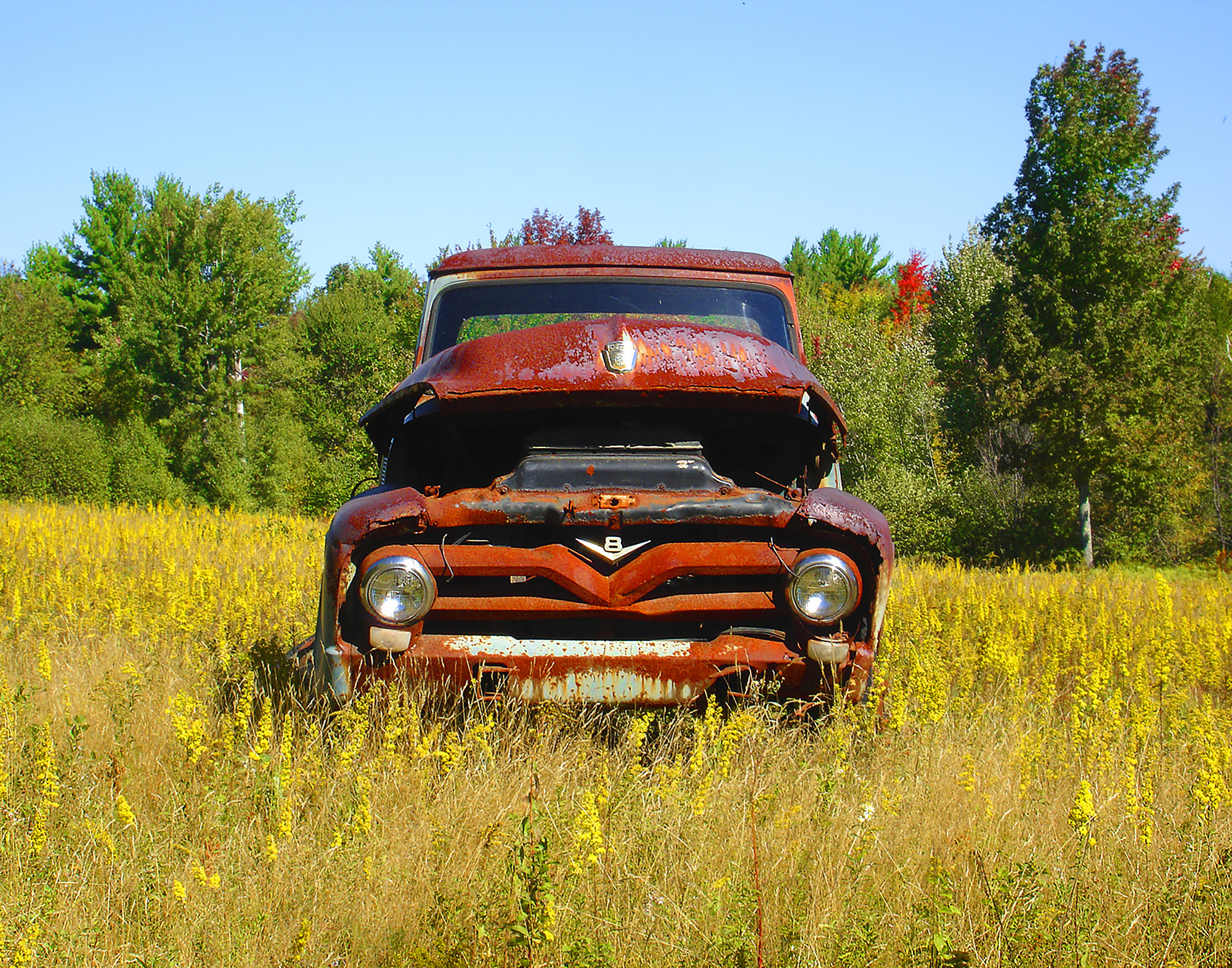 Red Truck Heads Up