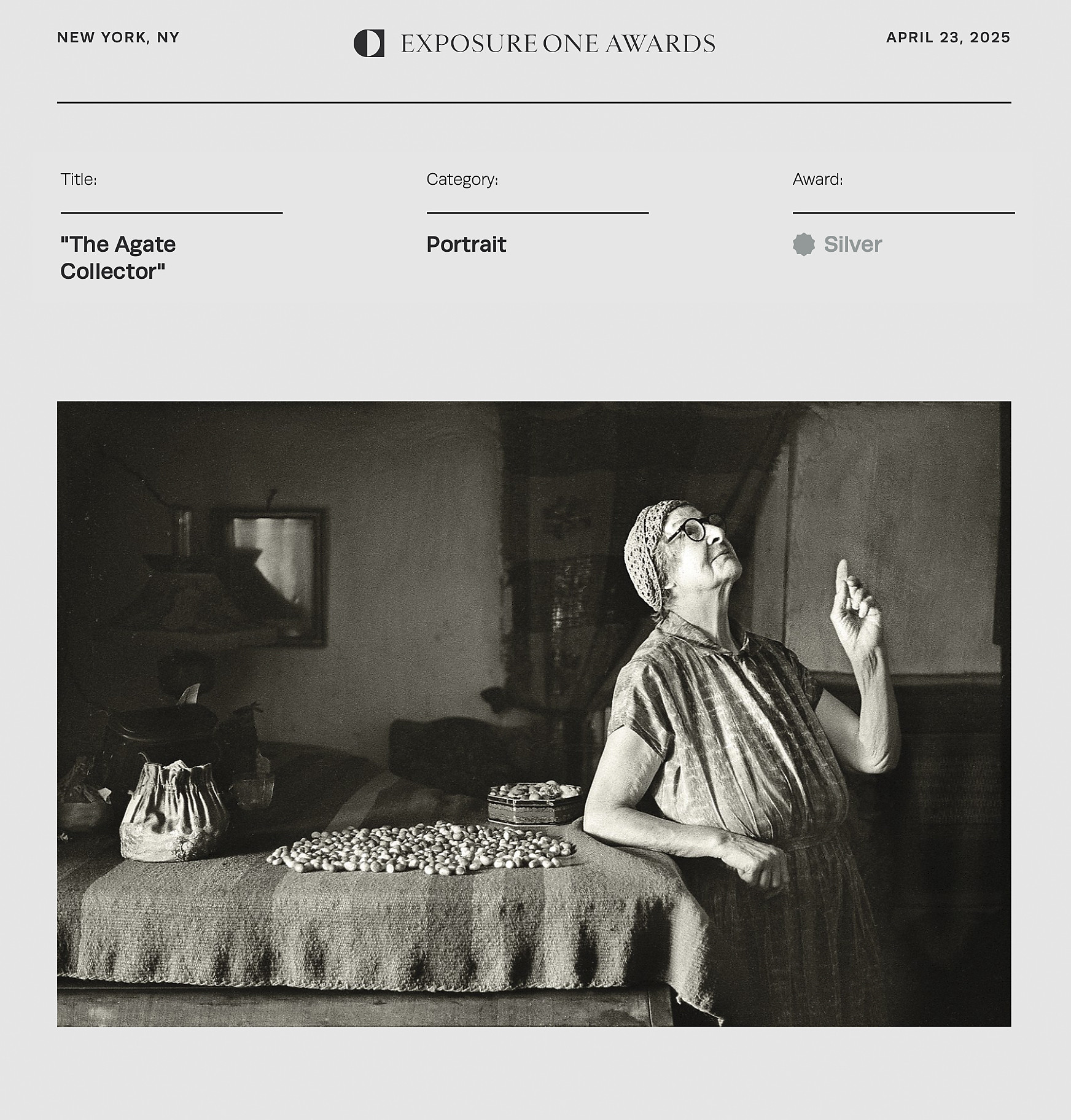 Exposure One 2025,
Silver in Portrait